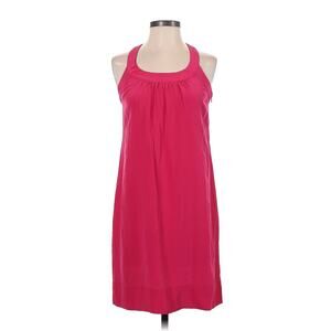 Banana Republic Y2K Pink 100% Silk Lightweight T-Strap Dress Size Medium